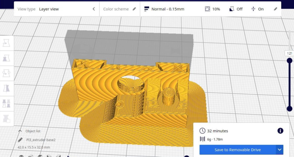 슬라이서는 3D 모델을 여러 개의 레이어로 나누고 각 레이어의 출력 경로를 계산합니다.